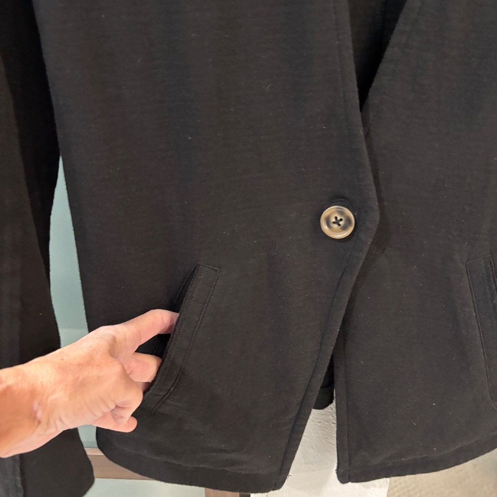 Caslon Single-button Knit Blazer - Black XS - Picture 5 of 10
